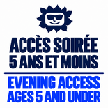 Child (5 years and under) – Full evening – Mountain access