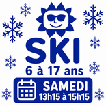 7 weekends 6 to 17 Ski Saturday 1:15 pm to 3:15 pm