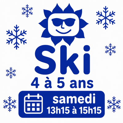 7 weekends 4-5 years Ski Saturday 1:15 pm to 3:15 pm