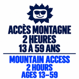 Adult (13 to 59 years) – 2 hours – Mountain access