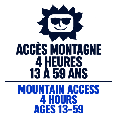 Adulte (13 à 59 ans) – 4 heures – Accès montagne