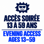 Adult (13 to 59 years) – Full evening – Mountain access