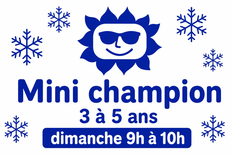 Mini Champion Sunday 9 am to 10 am