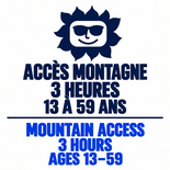 Adult (13 to 59 years) – 3 hours – Mountain access
