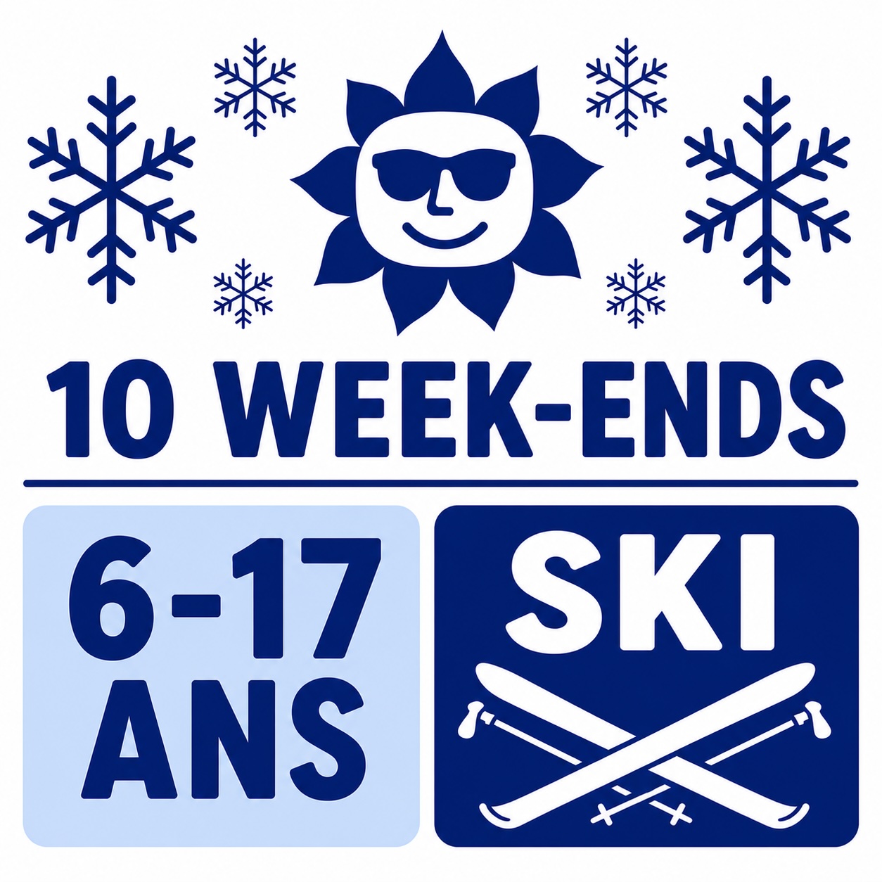 10 Week-ends 6-17 ans Ski -