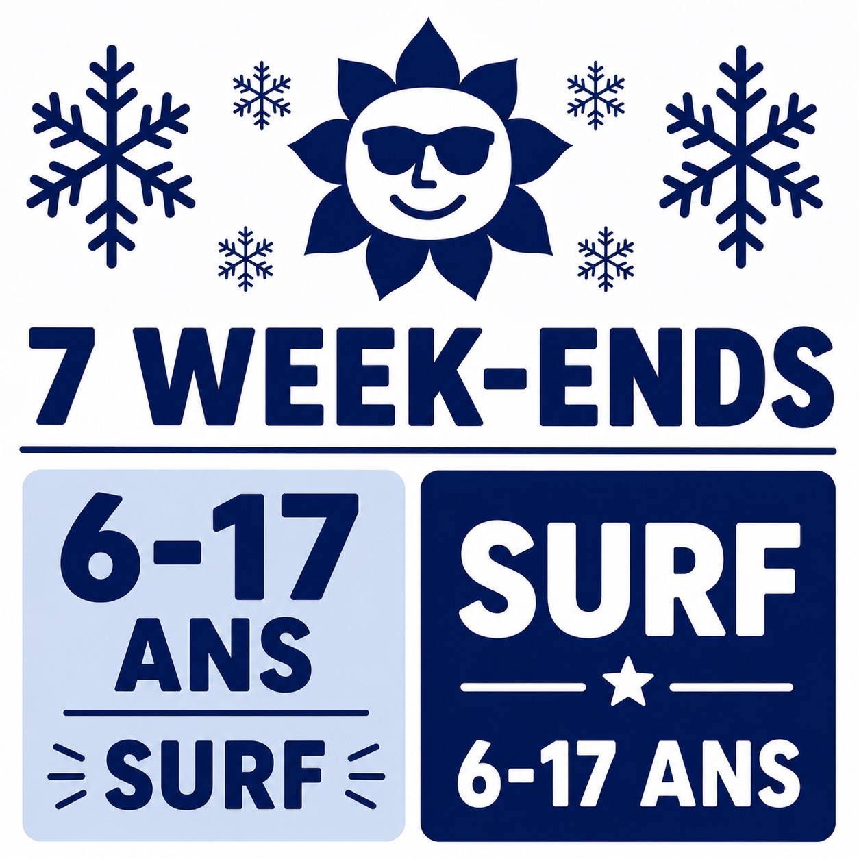 7 Week-ends 6-17 ans Surf -